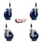 Service Caster 5'' Solid Poly Wheel Swivel 7/8'' Expanding Stem Caster Set 2 Brakes, 4PK SCC-EX20S514-SPUS-2-TLB-2-78 - alternate 2
